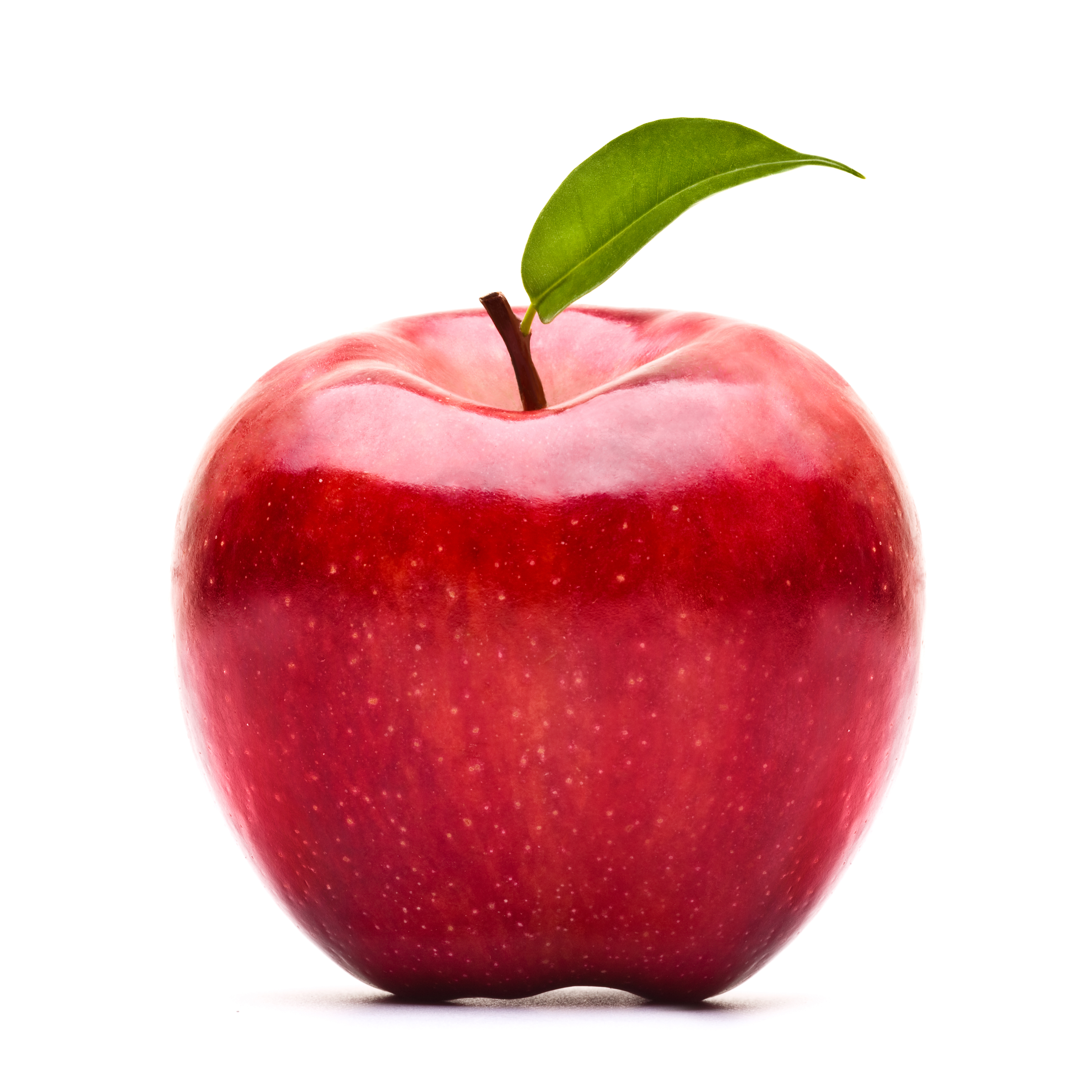 Red ripe apple isolated on white